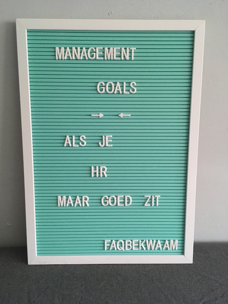 Management goals - Als je HR maar goed zit - FAQbekwaam
