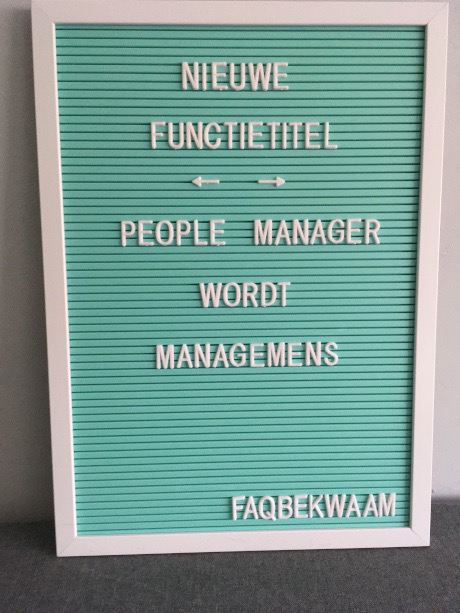 Nieuwe functietitel - People manager wordt managemens - FAQbekwaam