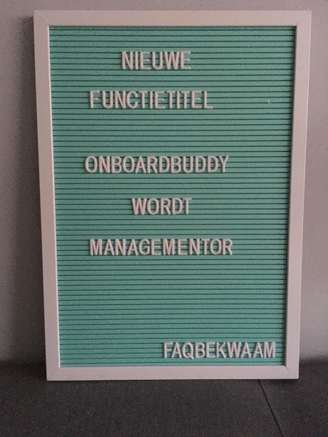 Nieuwe functietitel - Onboardbuddy wordt managementor - FAQbekwaam