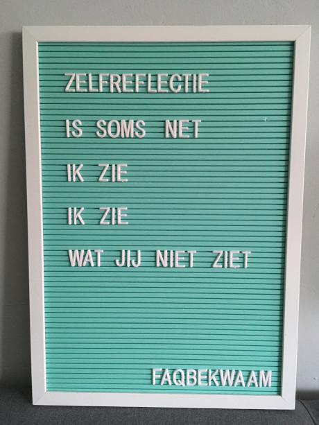 Zelfreflectie is soms net ik zie, ik zie, wat jij niet ziet - FAQbekwaam