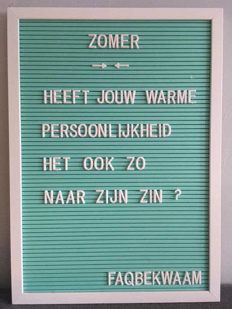 Zomer - Heeft jouw warme persoonlijkheid het ook zo naar zijn zin? - FAQbekwaam