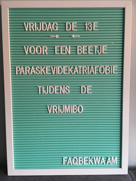 Vrijdag de 13e - voor een beetje paraskevidekatriafobie tijdens de vrijmibo - FAQbekwaam