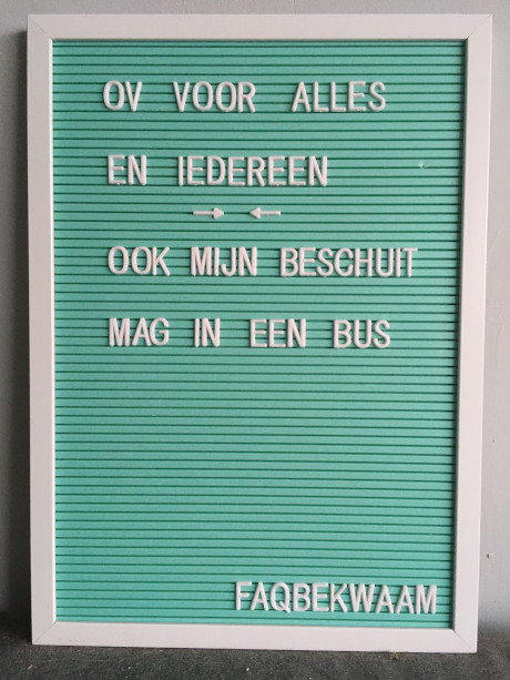 OV voor alles en iedereen - ook mijn beschuit mag in een bus - FAQbekwaam