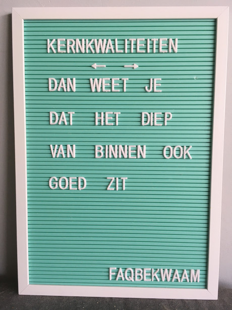 Kernkwaliteiten - dan weet je dat het diep van binnen ook goed zit - FAQbekwaam