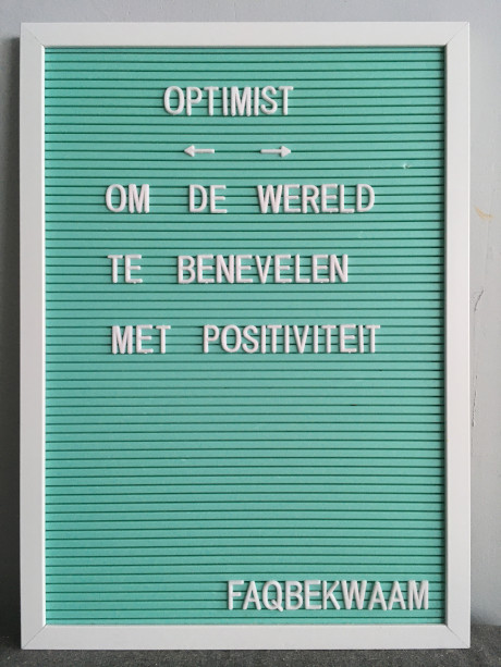 Optimist - om de wereld te benevelen met positiviteit - FAQbekwaam