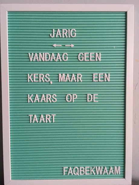 Jarig - vandaag geen kers, maar een kaars op de taart - FAQbekwaam