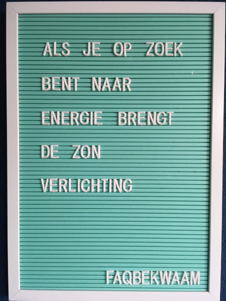 Als je op zoek bent naar energie brengt de zon verlichting - FAQbekwaam