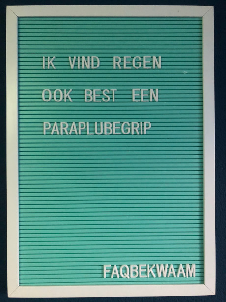 Ik vind regen ook best een paraplubegrip - FAQbekwaam