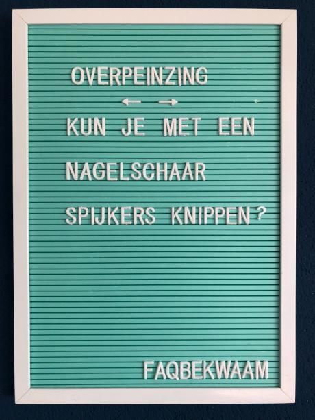 Overpeinzing - Kun je met een nagelschaar spijkers knippen? - FAQbekwaam