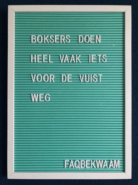 Boksers doen heel vaak iets voor de vuist weg - FAQbekwaam