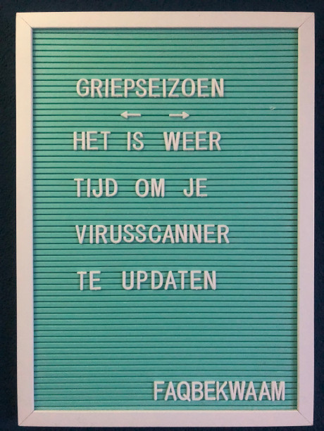 Griepseizoen - het is weer tijd om je virusscanner te updaten - FAQbekwaam