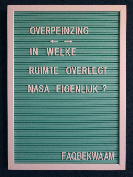 Overpeinzing - In welke ruimte oveleg NASA eigenlijk? - FAQbekwaam