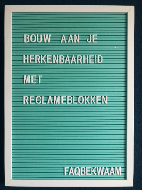 Bouw aan je herkenbaarheid met reclameblokken - FAQbekwaam
