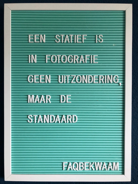 Een statief is in fotografie geen uitzondering, maar de standaard - FAQbekwaam