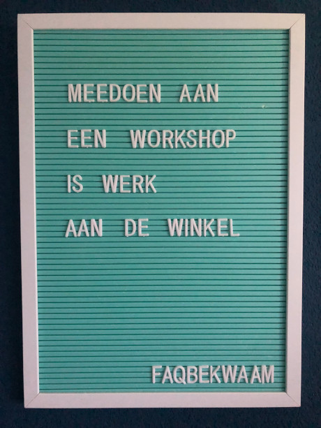 Meedoen aan een workshop is werk aan de winkel - FAQbekwaam