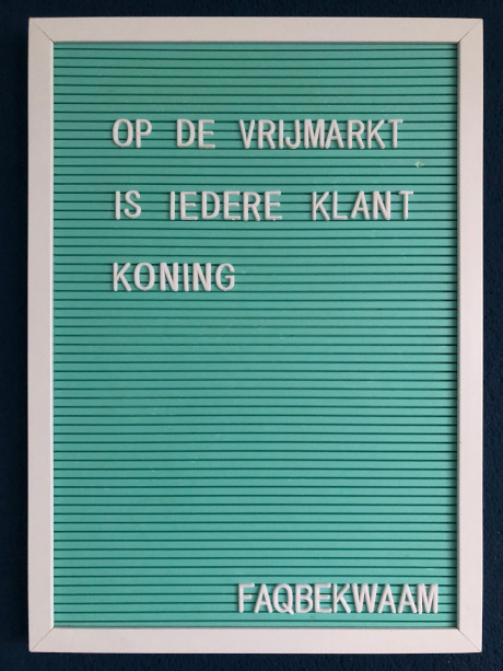 Op de vrijmarkt is iedere klant koning - FAQbekwaam