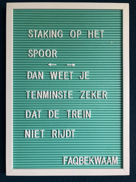 Staking op het spoor - dan weet je tenminste zeker dat de trein niet rijdt - FAQbekwaam