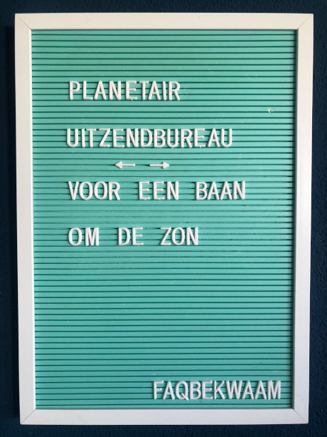 Planetair uitzendbureau - voor een baan om de zon - FAQbekwaam